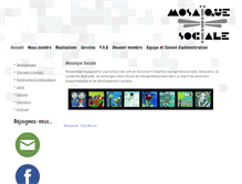 Tablet Screenshot of mosaiquesociale.org